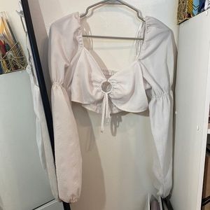 Puffy Sleeve Crop Top